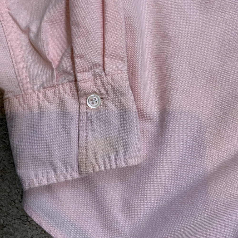Crazy Horse Pink Collared Long Sleeve Button-Up Mens Shirt Sz 14 Preppy Academia